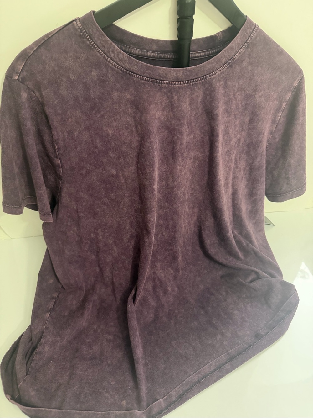 Women's Mineral Wash Purple Short Sleeve Tee
